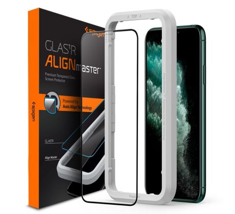 OCHRANNÉ TVRZENÉ SKLO SPIGEN ALM GLASS FC iPhone 11 Pro Max BLACK