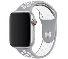 Řemínek pro Apple Watch (38/40/41mm) Sport, grey-white (velikost S)