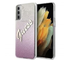 Original   GUESS GUHCS21MPCUGLSPI  Samsung S21 Plus (Glitter Gradient Script / růžový)