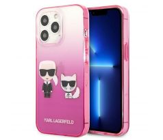 Original   KARL LAGERFELD KLHCP13LTGKCP  iPhone 13 Pro (K&Choupette Centečervený / gradrůžový)