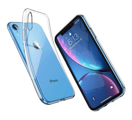 Transparentní silikonový kryt s tloušťkou 0,3mm  iPhone XR průsvitný