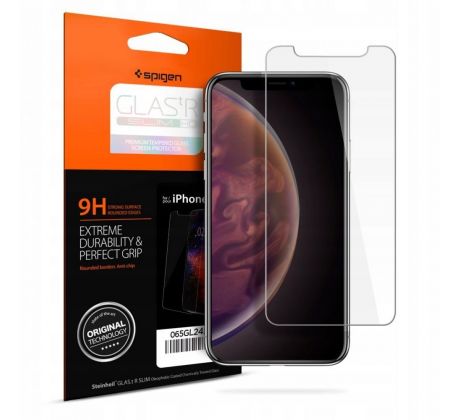 OCHRANNÉ TVRZENÉ SKLO SPIGEN GLAS.TR SLIM iPhone 11 / XR CLEAR