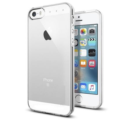 Transparentní silikonový kryt s tloušťkou 0,3mm  iPhone 5/5S/SE průsvitný