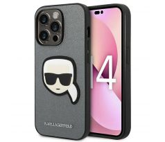 Original   KARL LAGERFELD KLHCP14LSAPKHG  iPhone 14 Pro (Saffiano With Karl Head Patch / stříbrný)