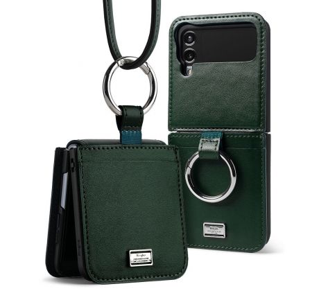 KRYT RINGKE SIGNATURE FOLIO SAMSUNG GALAXY Z FLIP 4 DARK GREEN