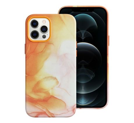 Kožený kryt -  Mag Cover  iPhone 12 Pro Max oranžový