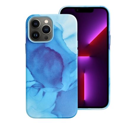 Kožený kryt - Mag Cover  iPhone 13 Pro Max modrý 