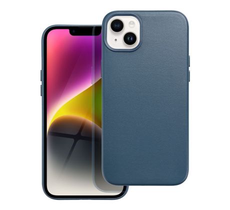 Kožený kryt - Mag Cover  iPhone 14 Plus indigo modrý