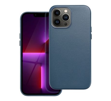 Kožený kryt - Mag Cover  iPhone 13 Pro Max modrý