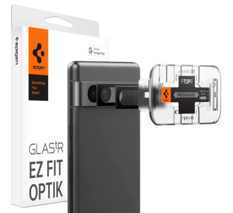 2KS V BALENÍ, SET 2 SKEL ZADNÍ KAMERY SPIGEN OPTIK.TR ”EZ FIT” CAMERA PROTECTOR 2-PACK GOOGLE PIXEL 7A BLACK