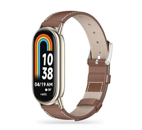 ŘEMÍNEK TECH-PROTECT LEATHERFIT XIAOMI SMART BAND 8 / 9 NFC BROWN