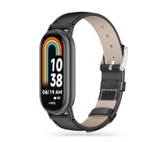 ŘEMÍNEK TECH-PROTECT LEATHERFIT XIAOMI SMART BAND 8 / 9 NFC BLACK