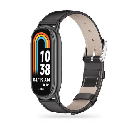 ŘEMÍNEK TECH-PROTECT LEATHERFIT XIAOMI SMART BAND 8 / 9 NFC BLACK