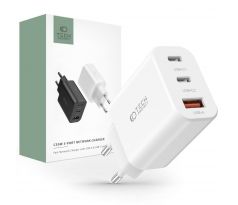 SÍŤOVÁ NABÍJEČKA NA MOBIL A TABLET TECH-PROTECT NC30W 3-PORT NETWORK CHARGER PD30W/QC3.0 WHITE