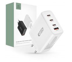 SÍŤOVÁ NABÍJEČKA NA MOBIL A TABLET TECH-PROTECT NC100W-GAN 4-PORT NETWORK CHARGER PD100W/QC3.0 WHITE