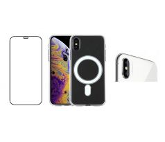 3PACK - Hydrogel + Crystal Air kryt s MagSafe + ochranné sklíčko kamery pro iPhone XS Max