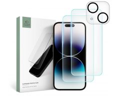 3PACK OCHRANNÝCH SKEL TECH-PROTECT SUPREME SET iPhone 15 Plus CLEAR