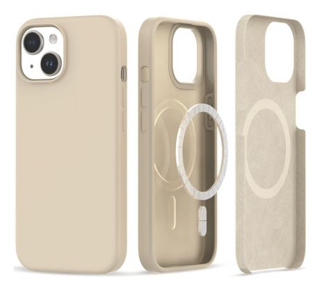 KRYT TECH-PROTECT SILICONE MAGSAFE iPhone 15 SAND BEIGE