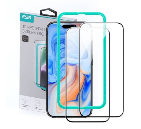 2KS V BALENÍ, SET 2 OCHRANNÝCH SKEL ESR TEMPERED GLASS 2-PACK iPhone 15 Plus BLACK