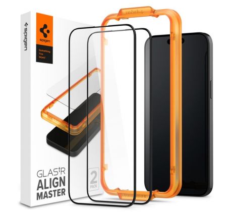 OCHRANNÉ TVRZENÉ SKLO SPIGEN ALM GLASS FC 2-PACK iPhone 15 BLACK