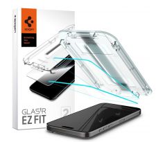 2KS V BALENÍ, SET 2 OCHRANNÝCH SKEL SPIGEN GLAS.TR ”EZ FIT” 2-PACK iPhone 15 Pro CLEAR