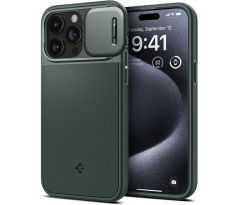 KRYT SPIGEN OPTIK ARMOR MAG MAGSAFE iPhone 15 Pro ABYSS GREEN