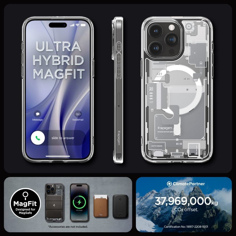 Coque Spigen Ultra Hybrid Mag MagSafe iPhone 15 Zero One White