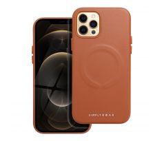 Roar Kožený kryt Mag Case -  iPhone 12 Pro Brown