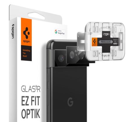 2KS V BALENÍ, SET 2 SKEL ZADNÍ KAMERY SPIGEN OPTIK.TR ”EZ FIT” CAMERA PROTECTOR 2-PACK GOOGLE PIXEL 8 BLACK