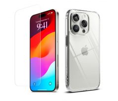 2PACK - Ochranné tvrzdené sklo + transparentní kryt pro iPhone 15 Pro Max