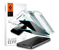 2KS V BALENÍ, SET 2 ANTI-SPY OCHRANNÝCH SKEL SPIGEN GLAS.TR ”EZ FIT” 2-PACK iPhone 15 Pro PRIVACY