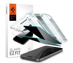 2KS V BALENÍ, SET 2 ANTI-SPY OCHRANNÝCH SKEL SPIGEN GLAS.TR ”EZ FIT” 2-PACK iPhone 15 / 16 PRIVACY