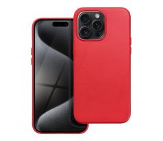 Kožený kryt Mag Cover  iPhone 15 Pro Max červený