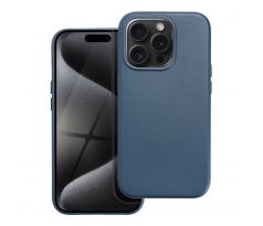 Kožený kryt Mag Cover  iPhone 15 Pro indigo modrý