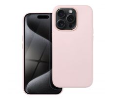 Kožený kryt Mag Cover  iPhone 15 Pro sand ružový