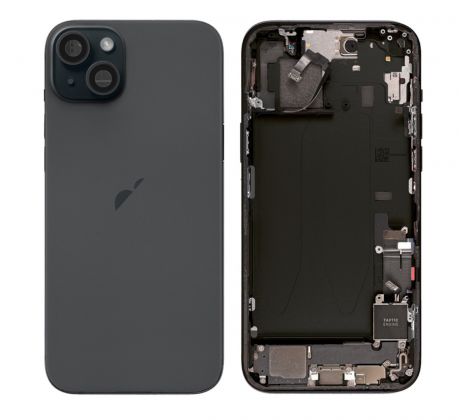 Apple iPhone 15 Plus - Zadní housing s předinstalovanými díly (black)