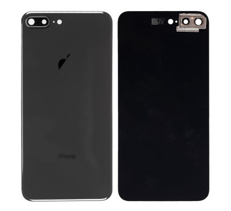 iPhone 8 Plus - Zadní sklo housingu iPhone 8 Plus + sklíčko zadní kamery - černé