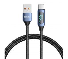 KABEL TECH-PROTECT ULTRABOOST LED TYPE-C CABLE 66W/6A 100CM BLUE