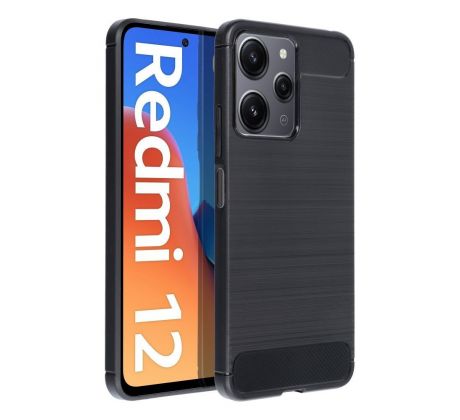 CARBON Case  Xiaomi Redmi 12 4G / Redmi 12 5G cerný