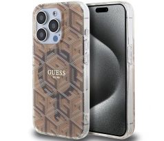 Original   GUESS GUHMP15LHGCUSTGW  iPhone 15 Pro (Compatible with Magsafe / IML GCUBE / hnedý)