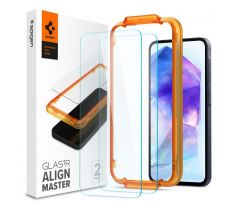 2KS V BALENÍ, SET 2 OCHRANNÝCH SKEL SPIGEN ALM GLAS.TR 2-PACK SAMSUNG GALAXY A55 5G CLEAR