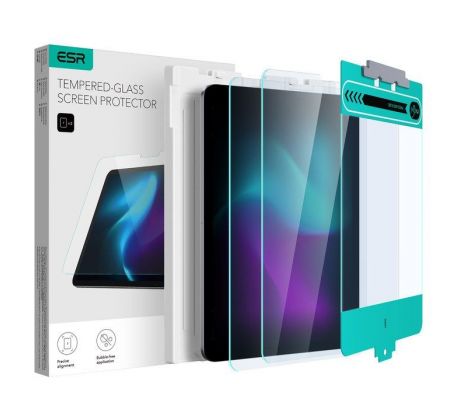 2KS V BALENÍ, SET 2 OCHRANNÝCH SKEL ESR TEMPERED GLASS 2-PACK iPad Air 10.9 4 / 5 / 2020-2022 / PRO 11 2 / 3 / 4 / 2020-2022 CLEAR