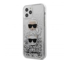 Original   KARL LAGERFELD KLHCP12MKCGLSL  iPhone 12 / 12 Pro (Liquid Glitter 2 Heads / stríbrný)