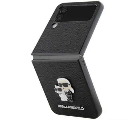 Original   KARL LAGERFELD KLHCZF4SAKCNPK  Samsung Z Flip 4 (Saffiano K&C PIN  / cerný)