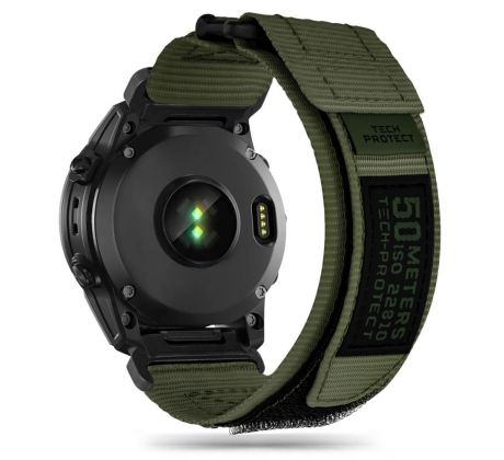 ŘEMÍNEK TECH-PROTECT SCOUT PRO GARMIN FENIX 5 / 6 / 6 PRO / 7 MILITARY GREEN