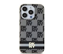 DKNY   iPhone 14 s MagSafe DKHMP14SHCPTSK (DKNY HC MagSafe PC TPU Checkecervený Pattern W/Printed Stripes) cerný