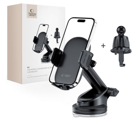 DRŽÁK DO AUTA TECH-PROTECT V7 UNIVERSAL DASHBOARD & VENT CAR MOUNT BLACK