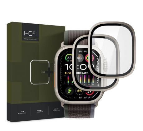 2KS V BALENÍ, SET 2 OCHRANNÝCH SKEL HOFI GLASS RING 2-PACK APPLE WATCH ULTRA 1 / 2 (49 mm) TITANIUM