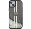 Original   GUESS GUHCP15SLFCSEGK  iPhone 15 (Liquid Glitter Gold Stripes / cerný)