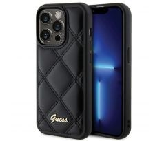 Original   GUESS GUHCP15XPSQSQSK  iPhone 15 Pro Max (Quilted Metal Logo / cerný)